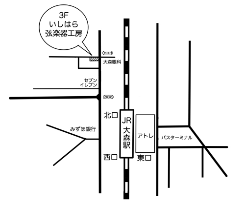 いしはら弦楽器工房 地図